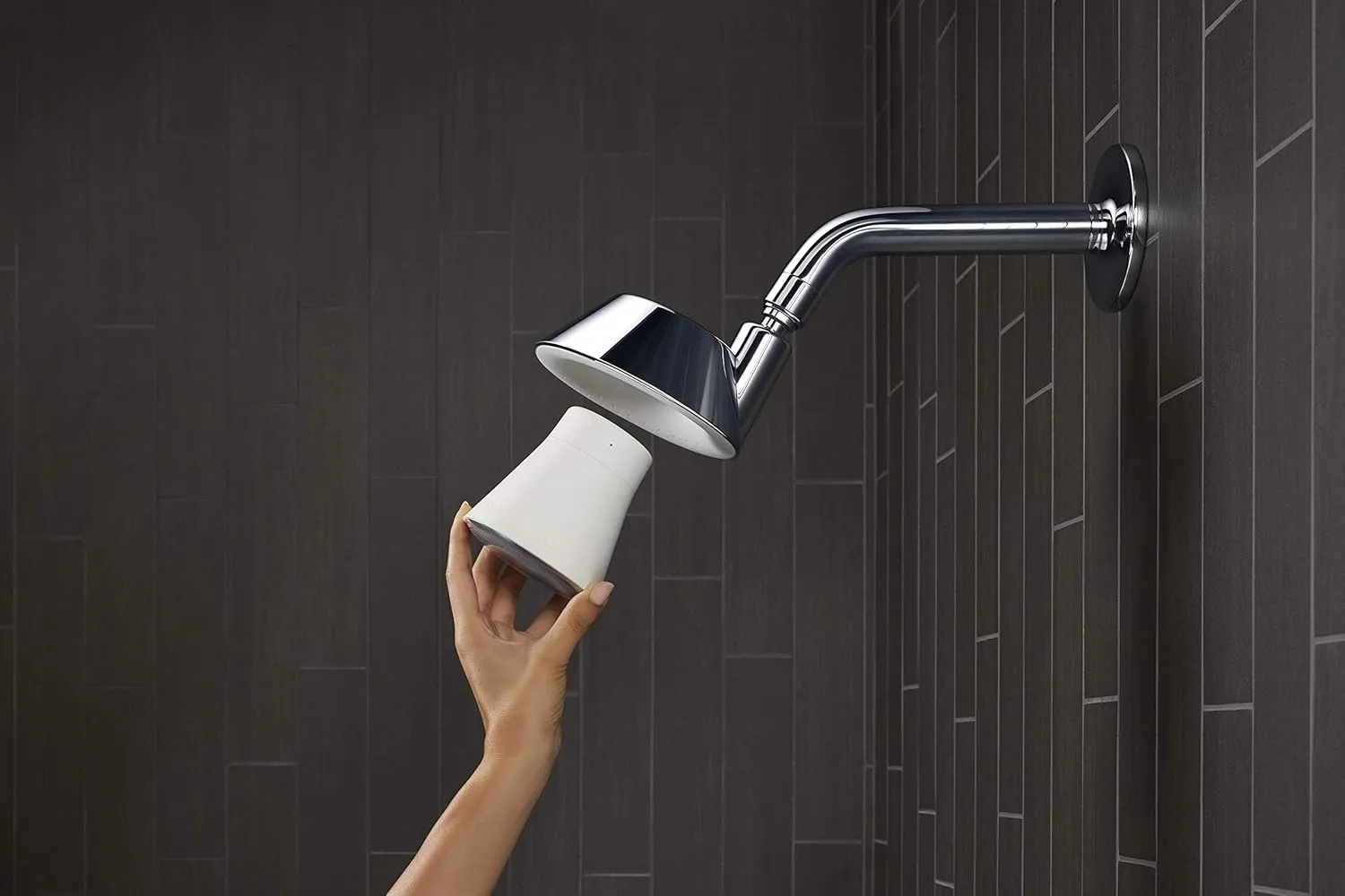 Kohler Moxie Showerhead and Waterproof Bluetooth Wireless Speaker, 2.5 gpm - Polished Chrome