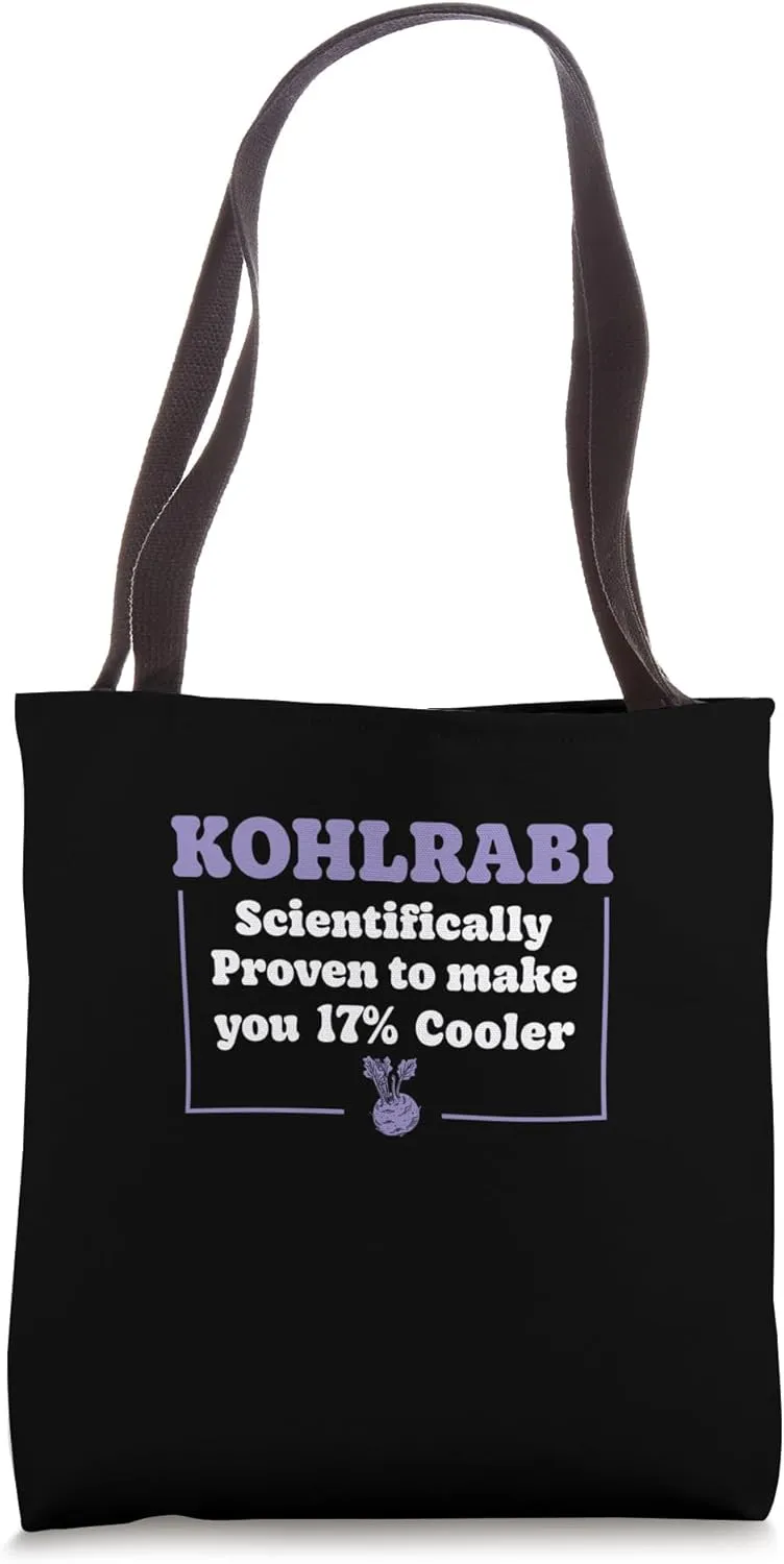 Kohlrabi Scientifically Proven To Make You 17% Cooler Funny Tote Bag