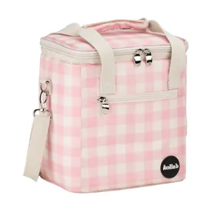 Kollab | Holiday Mini Cooler | Candy Pink Check
