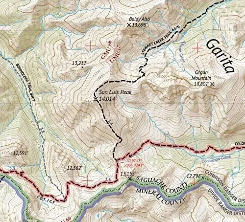 La Garita Wilderness - Colorado Topographic Hiking Map (2019)