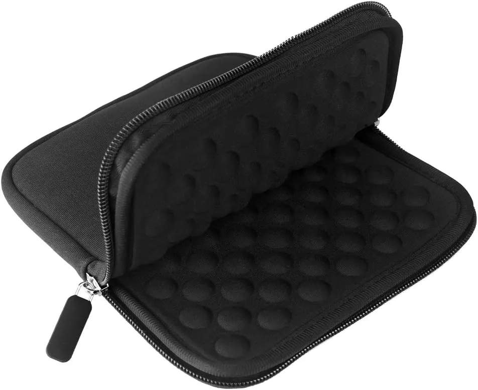 Lacdo Shockproof External CD DVD Hard Drive Sleeve Storage Pouch Bag for Burner Player Writer Blu-Ray BlueFire/Asus/LG/Dell/Asus/Pioneer/HP/VersionTech Neoprene Portable Protective Carrying Case,Black