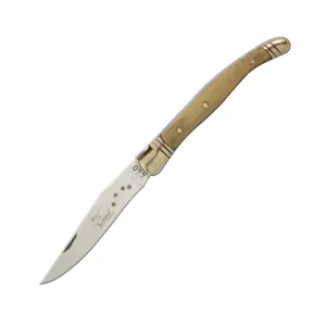 Laguiole 4-3/8" Folding Steak Knife - Olive Wood Handle