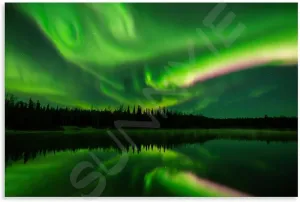 Landscape Aurora1 in Alaska Scenic Spots Poster (2) Canvas Painting for Living Room Bedroom Decor 30x20inch(75x50cm) Unframe-style