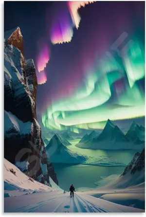 Landscape Aurora1 in Alaska Scenic Spots Poster (4) Canvas Painting for Living Room Bedroom Decor 12x18inch(30x45cm) Unframe-style