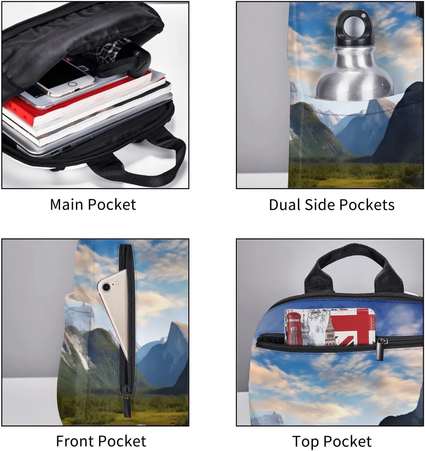 Laptop Backpack 14.7 Inch with Compartment National Park Laptop Bag Lightweight Casual Daypack for Travel