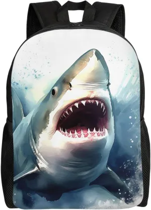 Laptop Backpack for Men Women Lightweight Backpack Shark in the sea Rucksack Laptop Bag Daypack for Travel
