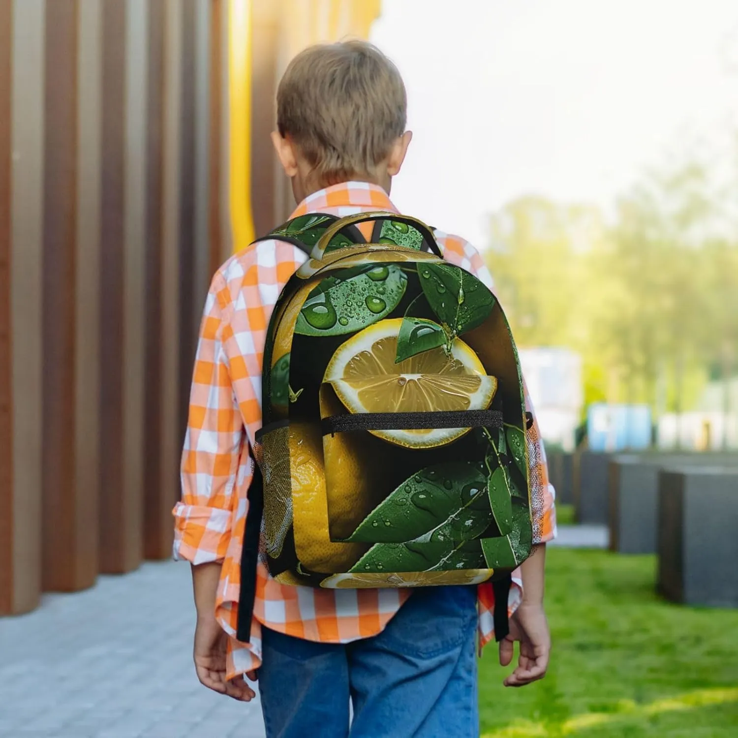Laptop Backpack for Men Women Lightweight Travel Backpack Fresh lemon Daypack Laptop Bag for Travel