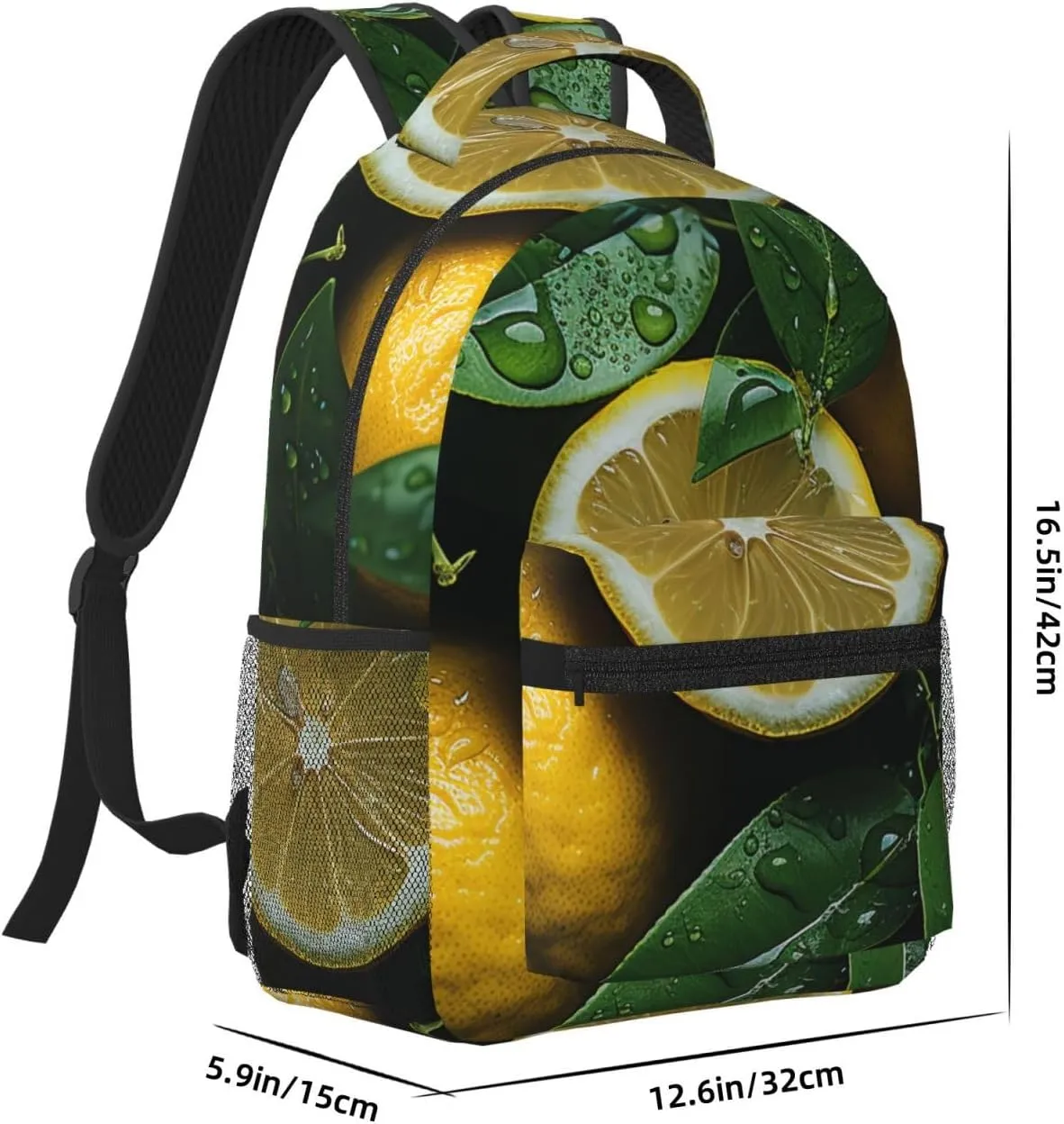 Laptop Backpack for Men Women Lightweight Travel Backpack Fresh lemon Daypack Laptop Bag for Travel