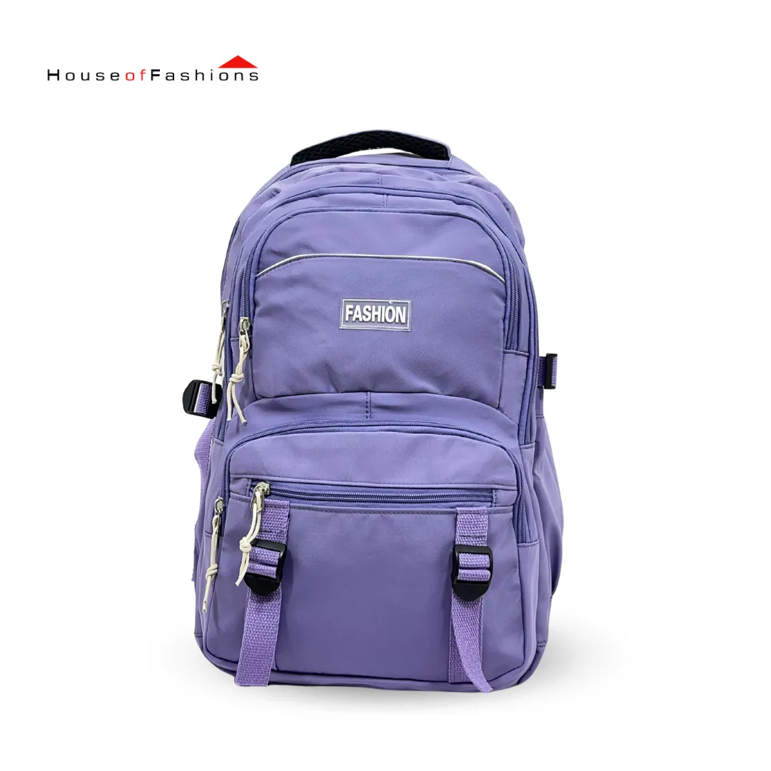 Large Capacity Student Backpack Fashion Solid Laptop Bag Versatile Waterproof Shoulder Bag