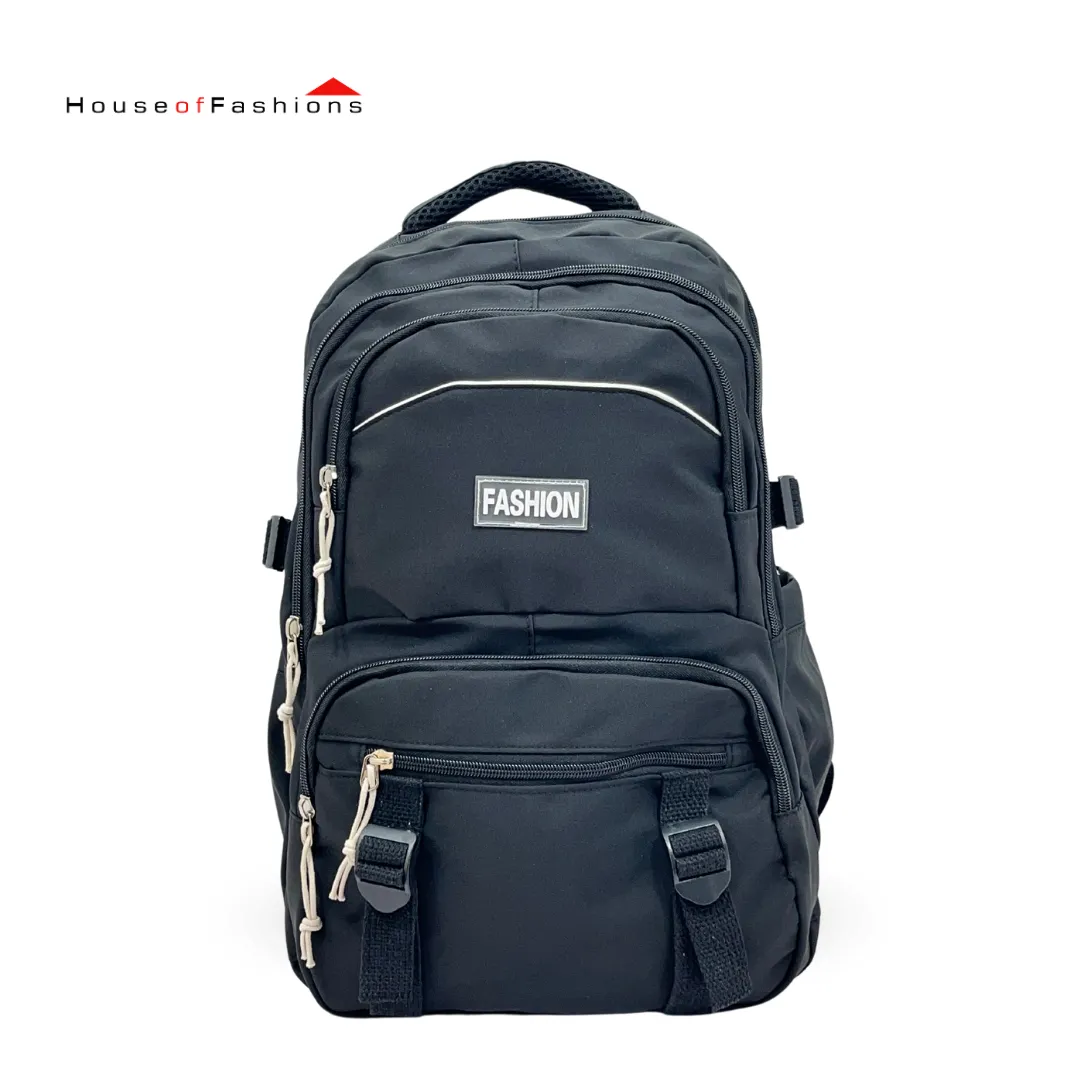 Large Capacity Student Backpack Fashion Solid Laptop Bag Versatile Waterproof Shoulder Bag