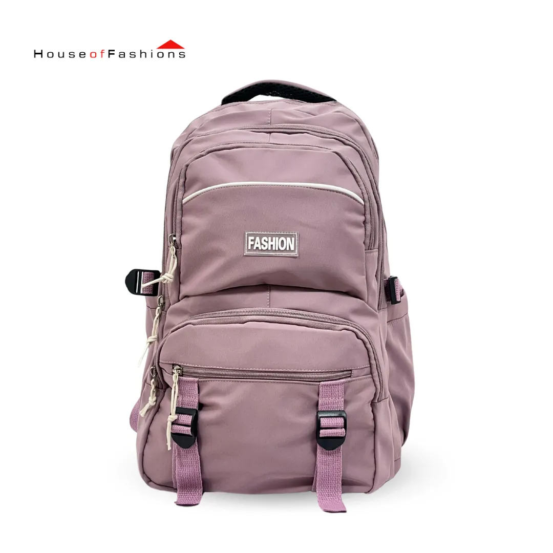 Large Capacity Student Backpack Fashion Solid Laptop Bag Versatile Waterproof Shoulder Bag