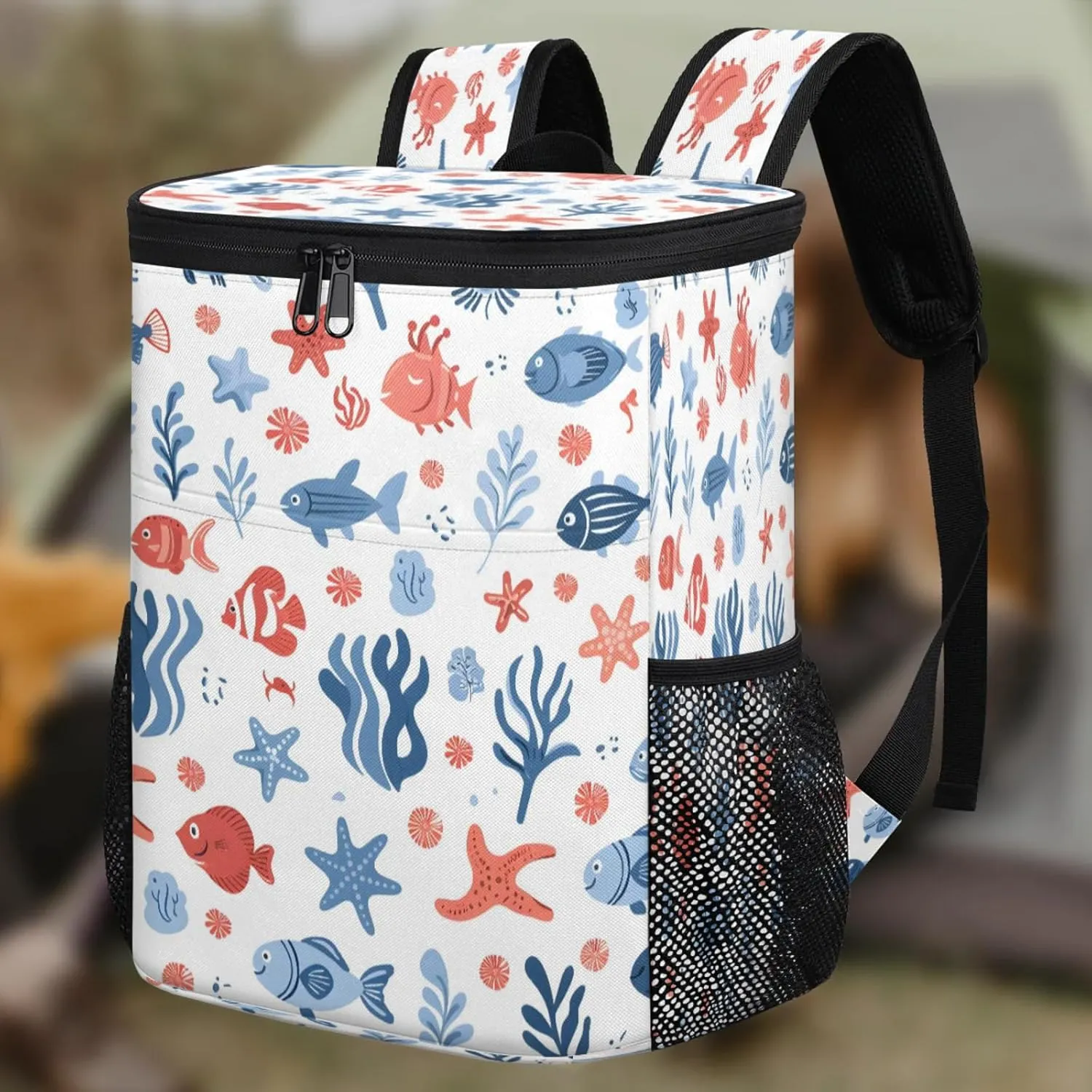 Large Insulated Cooler Backpack, Leak Proof Backpack 30 Cans, Cooler Bag for 12h Hot/Cold Retention