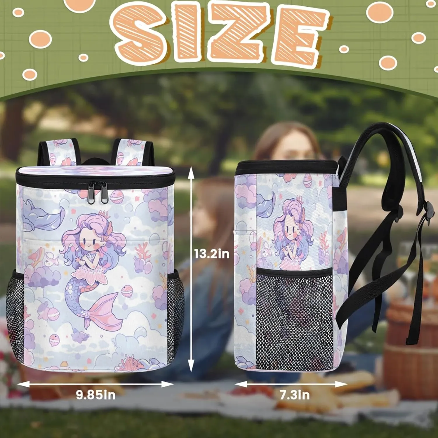 Large Insulated Cooler Backpack, Leak Proof Backpack 30 Cans, Cooler Bag for 12h Hot/Cold Retention