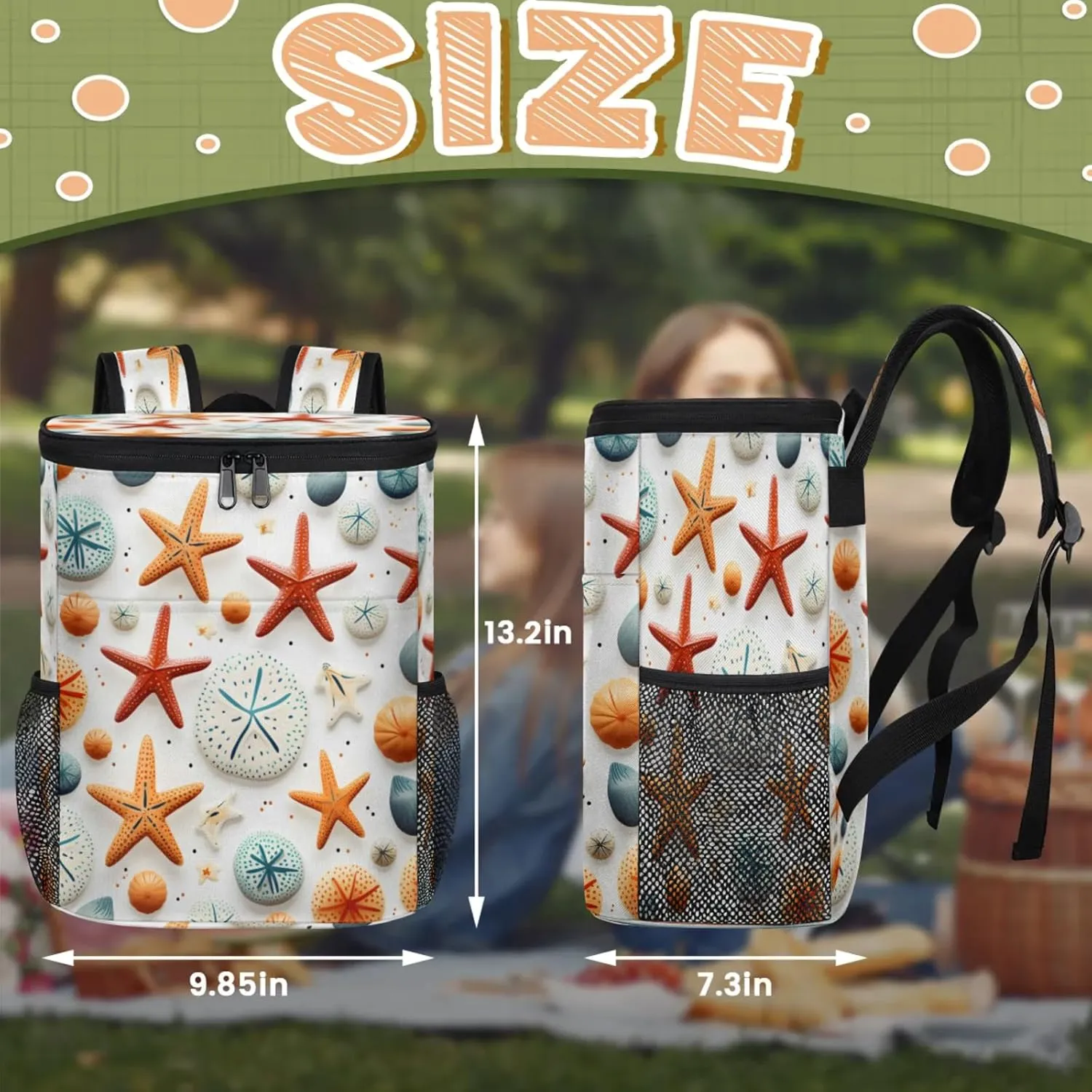 Large Insulated Cooler Backpack, Leak Proof Backpack 30 Cans, Cooler Bag for 12h Hot/Cold Retention