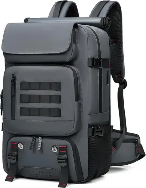 Large Travel Backpack, 50L Carry-On Backpack Water Resistant Flight Approved Weekender Bag Luggage Backpack Business Daypack for Men and Women(Grey)
