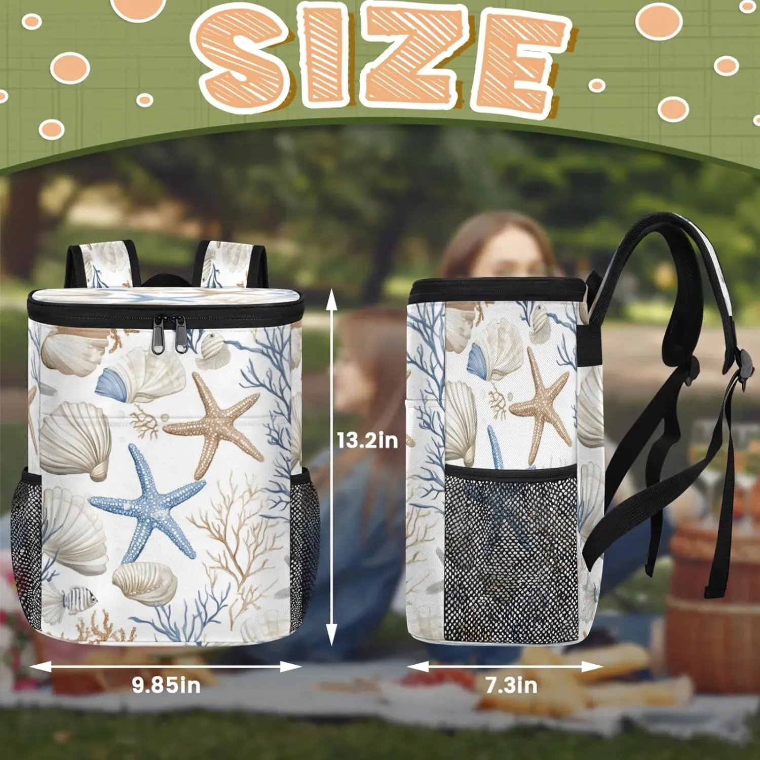 Large Waterproof Insulated Cooler Backpack, Leak Proof Cooler Backpack for Camping, Picnic Travel Outdoor