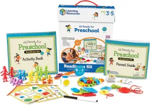 Learning Resources All Ready for Preschool Readiness Kit - 60 Activities Set, Ages 3 , Kindergartner Preparation Kit, Preschool Homeschool, Preschool Curriculum Kit