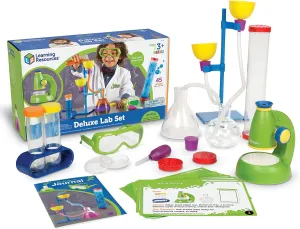 Learning Resources Primary Science Deluxe Lab Set - 45 Pieces, Ages 3  Preschool Science Kit, STEM Toys, Science Experiments for Kids, Preschool Learning Toys