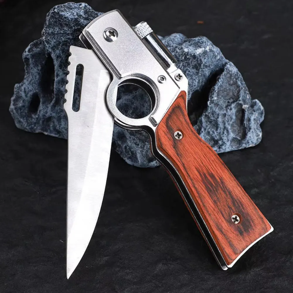 LED Multi-Purpose Blade Survival Nylon Folding with Diverse options AK47 Sheath & – Knife Tactical Curated selection Light