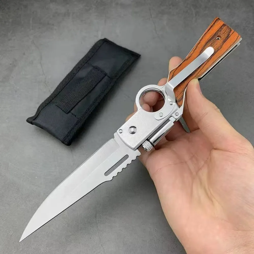 LED Multi-Purpose Blade Survival Nylon Folding with Diverse options AK47 Sheath & – Knife Tactical Curated selection Light