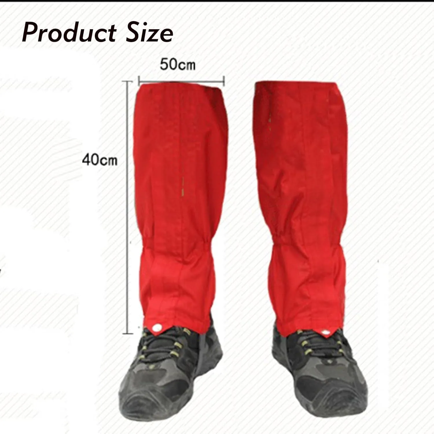 Leg Gaiters,Outdoor Gaiters,Adjustable Size Gaiters,Durable Breathable Hiking Gaiters for Men and Women (1 Pair)