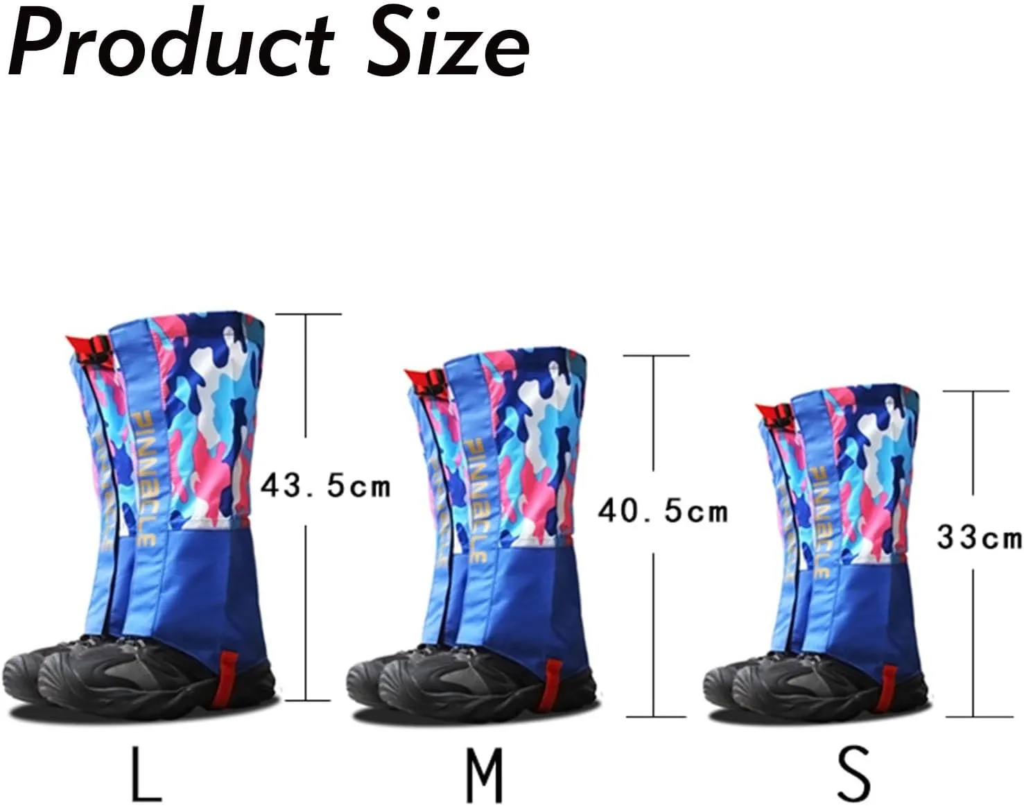 Leg Gaiters,Outdoor Gaiters,Hiking Anti-Snake Bite Gaiters,Adjustable Size Durable Gaiters for Hiking(S,M,L)