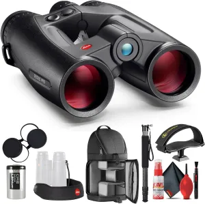 Leica 10x42 Geovid Pro Rangefinder Rugged Compact Ergonomic Lightweight Weather-Proof Hunting Binoculars (40816)   Tripod Adapter   Backpack   Monopod   Cleaning Kit