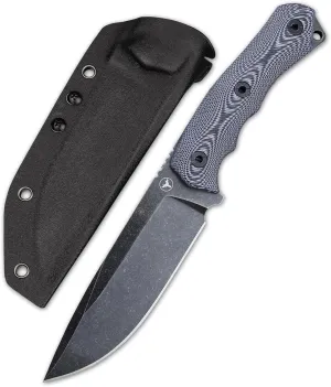 LENGREN【Cruiser 10.9" Hunting Fixed Blade,Outdoor Camping Tactics Knife,Sharp Full Tang DC53 Steel G10 Handle, Kydex Sheath (Black)