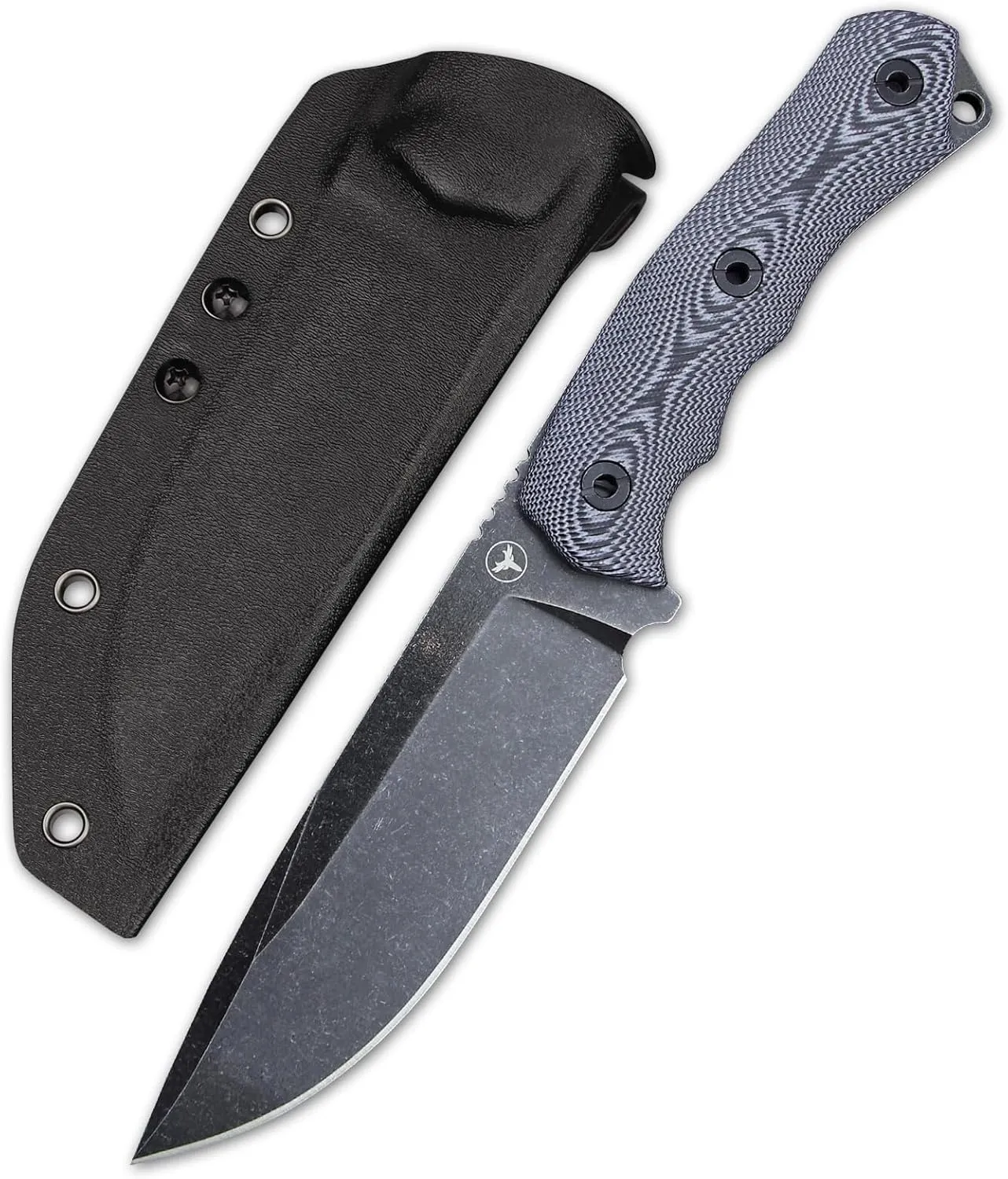 LENGREN【Cruiser 10.9" Hunting Fixed Blade,Outdoor Camping Tactics Knife,Sharp Full Tang DC53 Steel G10 Handle, Kydex Sheath (Black)