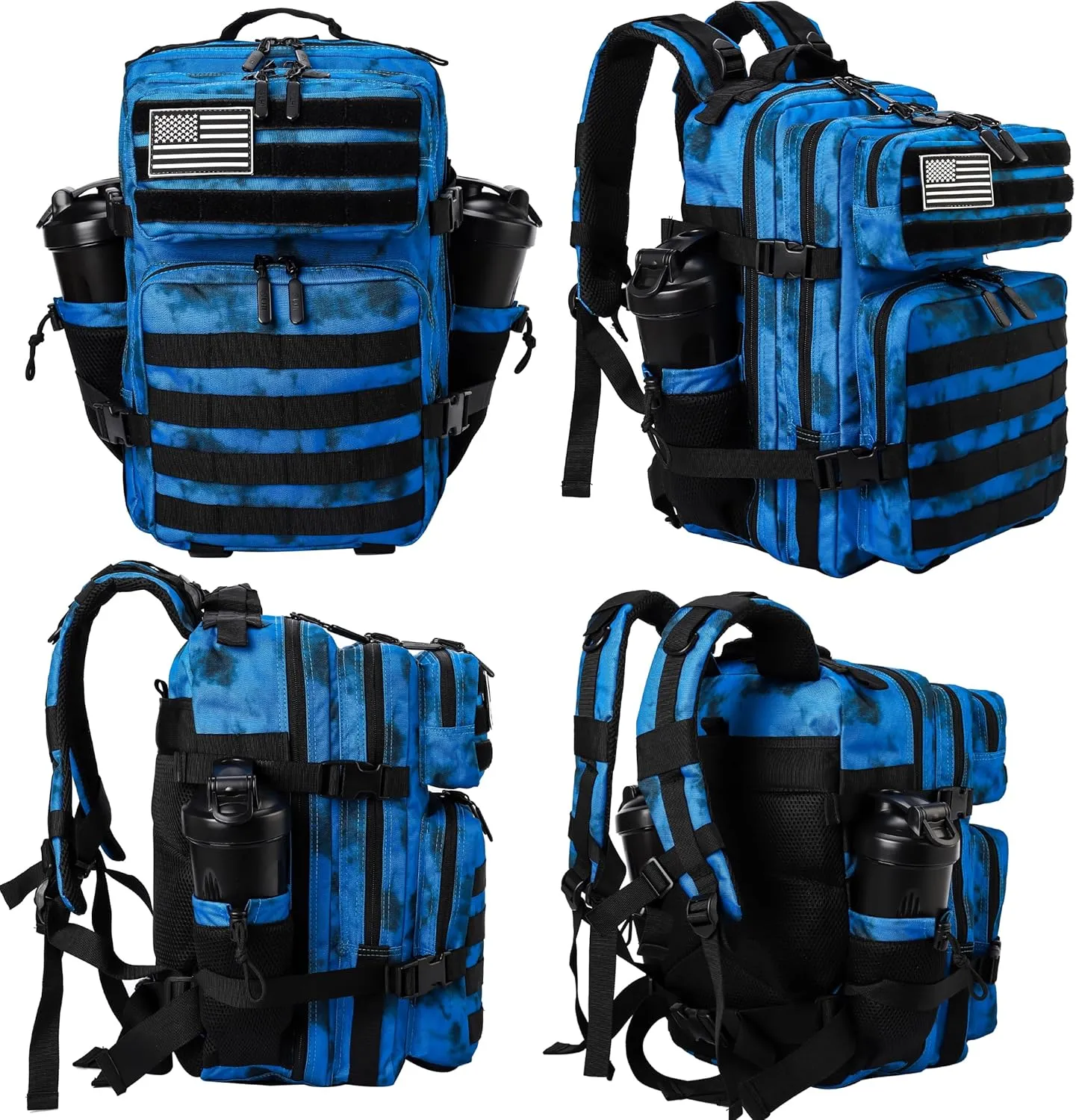 LHI Tactical Military Backpack for Men and Women 25L/35L Army Assault Pack Bag Small Rucksack with Bottle Holder