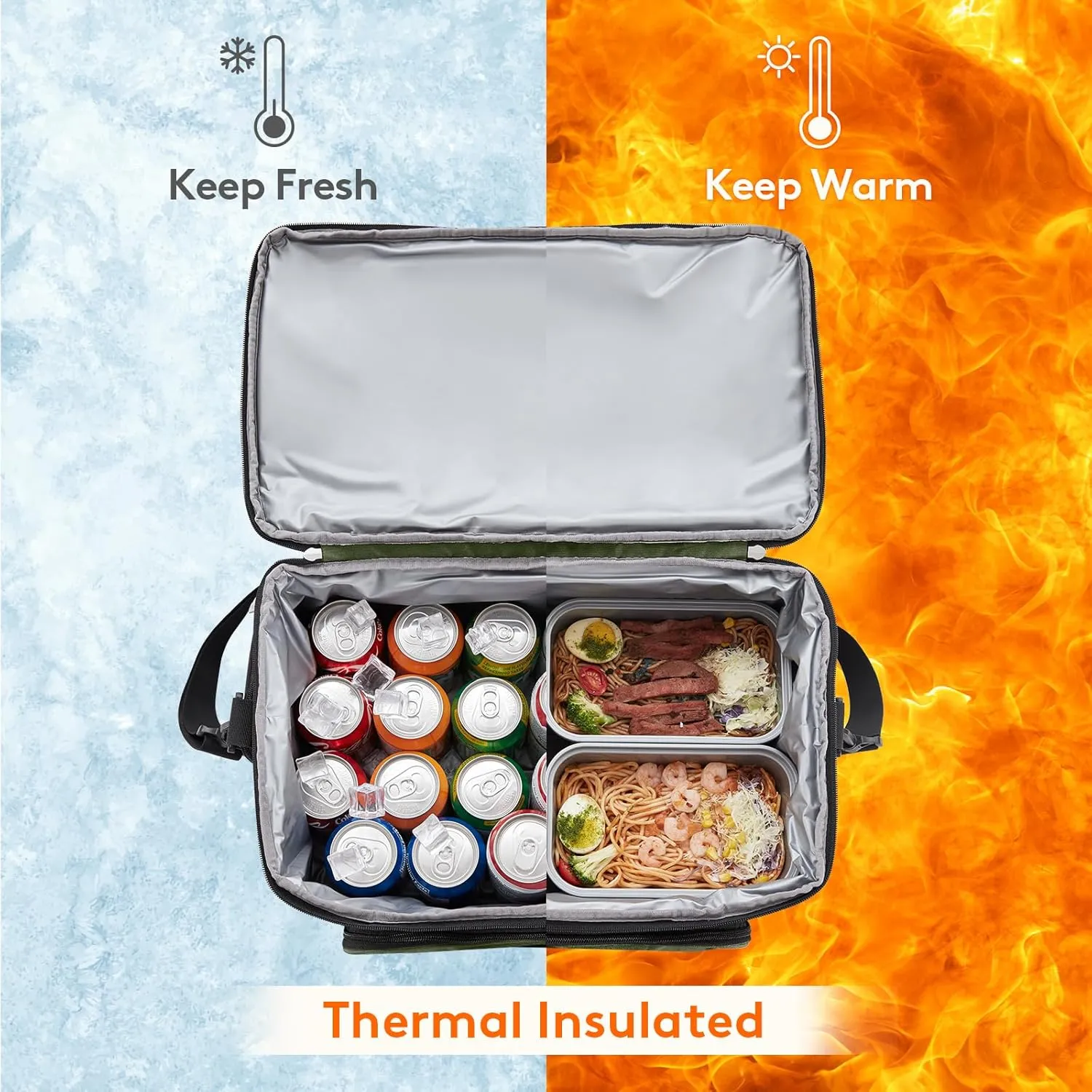 Lifewit Large Cooler Bag Insulated Lunch Bag Lightweight Portable Cool Bag Double Layer for Picnic, Beach, Work, Trip