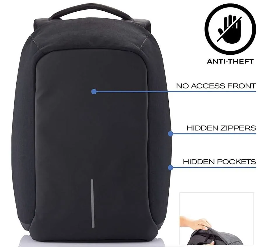 Lightweight Anti-Theft Waterproof Backpack with USB Port