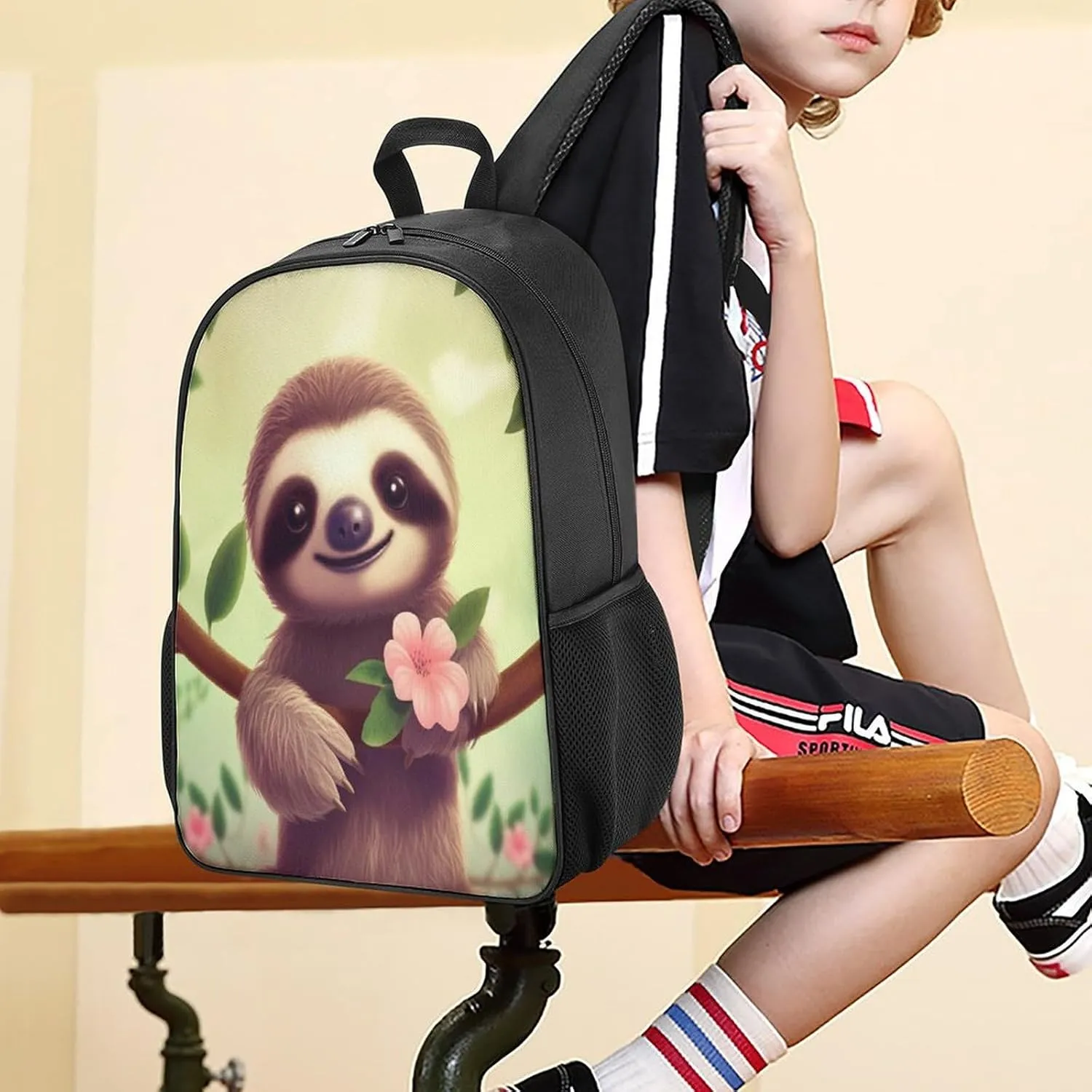 Lightweight Backpacks Cute Travel Bag Durable Cute Sloth Printing Small Travel Backpack For Women & Men