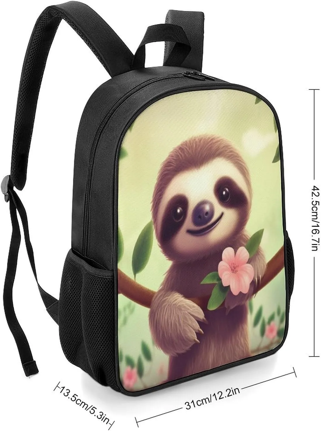 Lightweight Backpacks Cute Travel Bag Durable Cute Sloth Printing Small Travel Backpack For Women & Men
