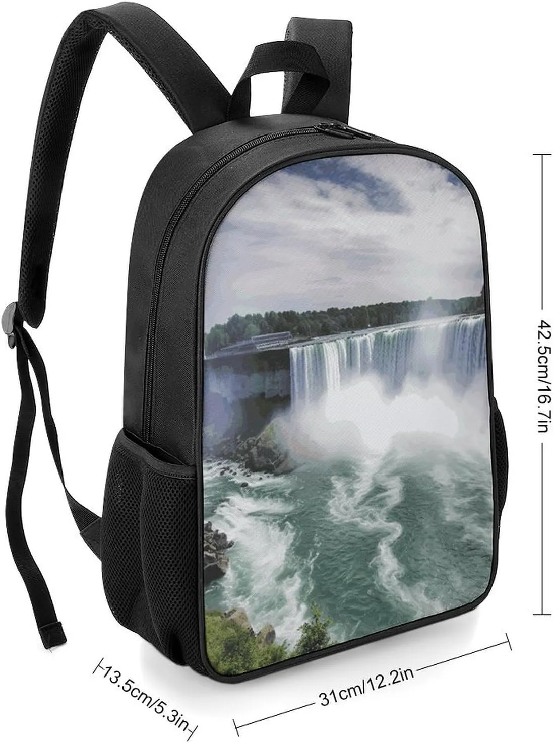 Lightweight Backpacks Cute Travel Bag Durable Niagara Falls Printing Small Travel Backpack For Women & Men
