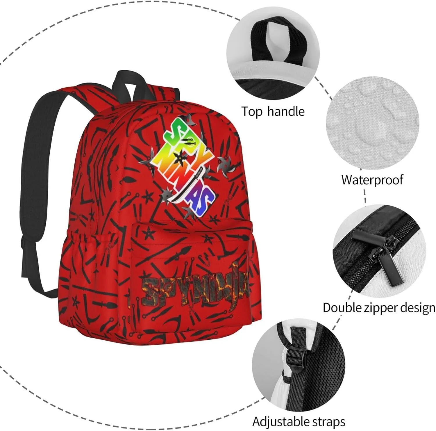 Lightweight Classic Large Capacity Backpack Multifunctional Daypack For Adult Outdoor Recreation