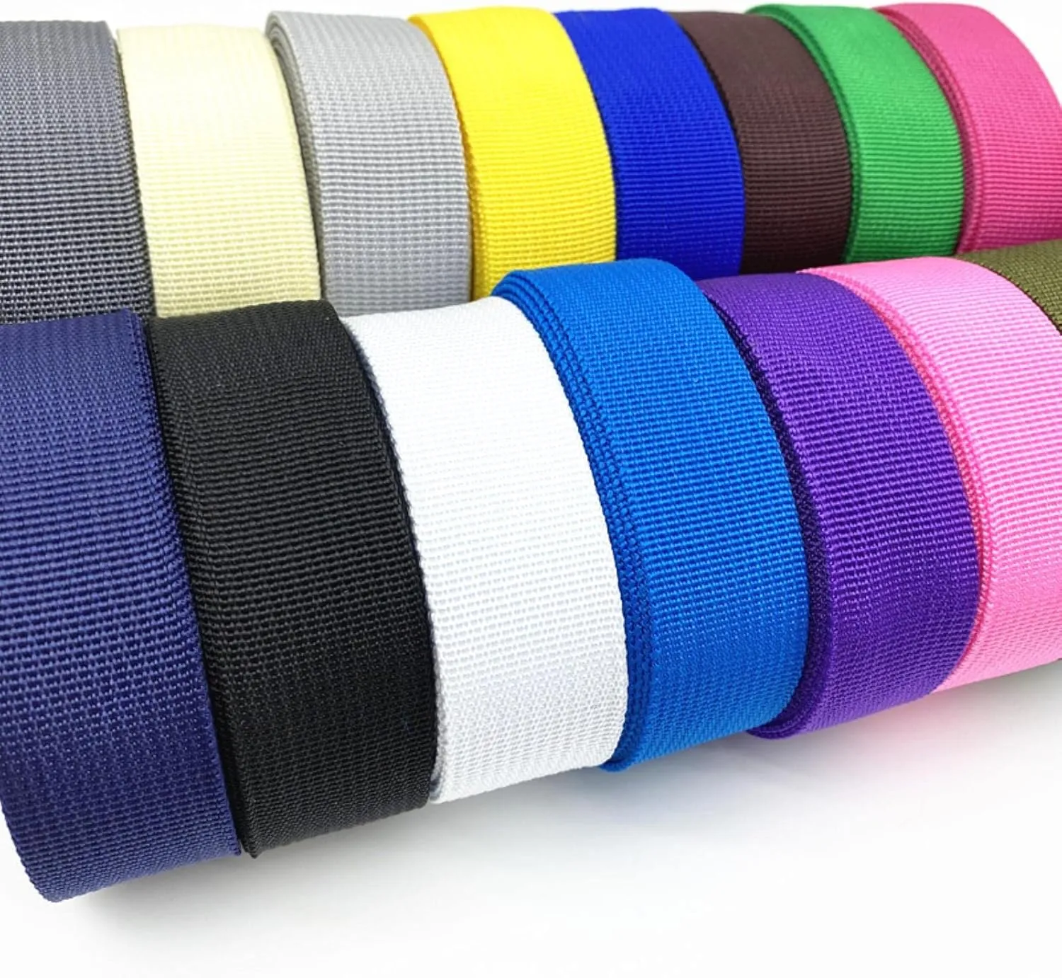 Lightweight Polypropylene Webbing - Poly Strapping for Bags, Backpack, Pet Collars, Crafting DIY, 10 Yards/Lot