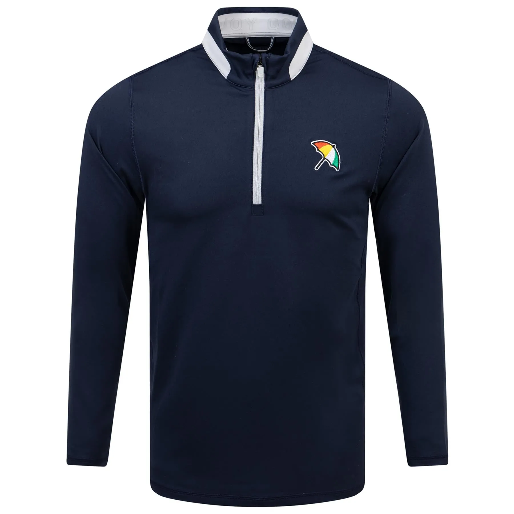 Lightweight Quarter Zip Navy Blazer-Ash Gray