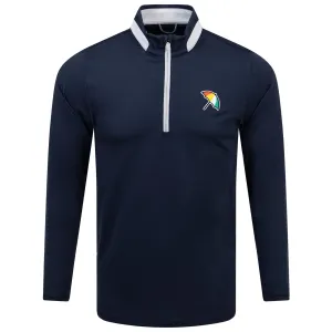 Lightweight Quarter Zip Navy Blazer-Ash Gray