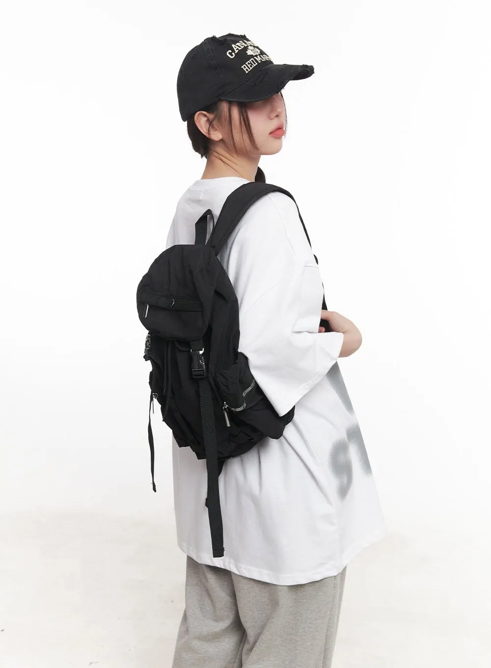 Lightweight Ribbon Buckle Backpack CA529