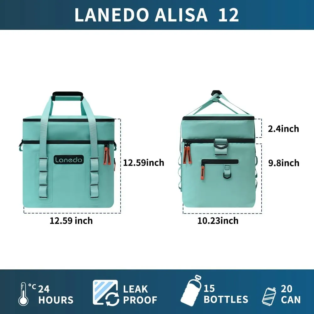 Lisa Lunch Soft Cooler 20/36 Can, Insulated Bag Portable Ice Chest Box for Lunch, Beach, Drink, Beverage, Travel, Camping, Picnic, Car, Trips, Cooler Leak-Proof