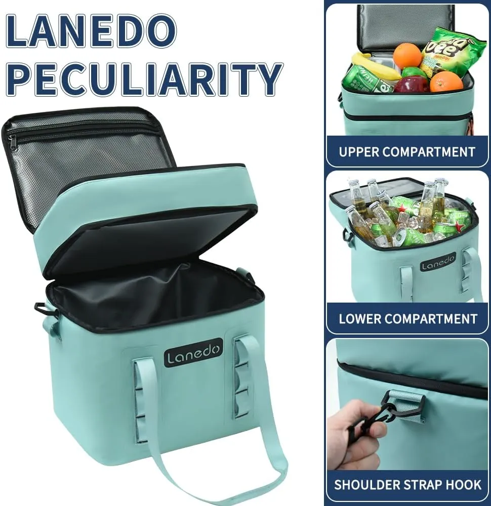 Lisa Lunch Soft Cooler 20/36 Can, Insulated Bag Portable Ice Chest Box for Lunch, Beach, Drink, Beverage, Travel, Camping, Picnic, Car, Trips, Cooler Leak-Proof