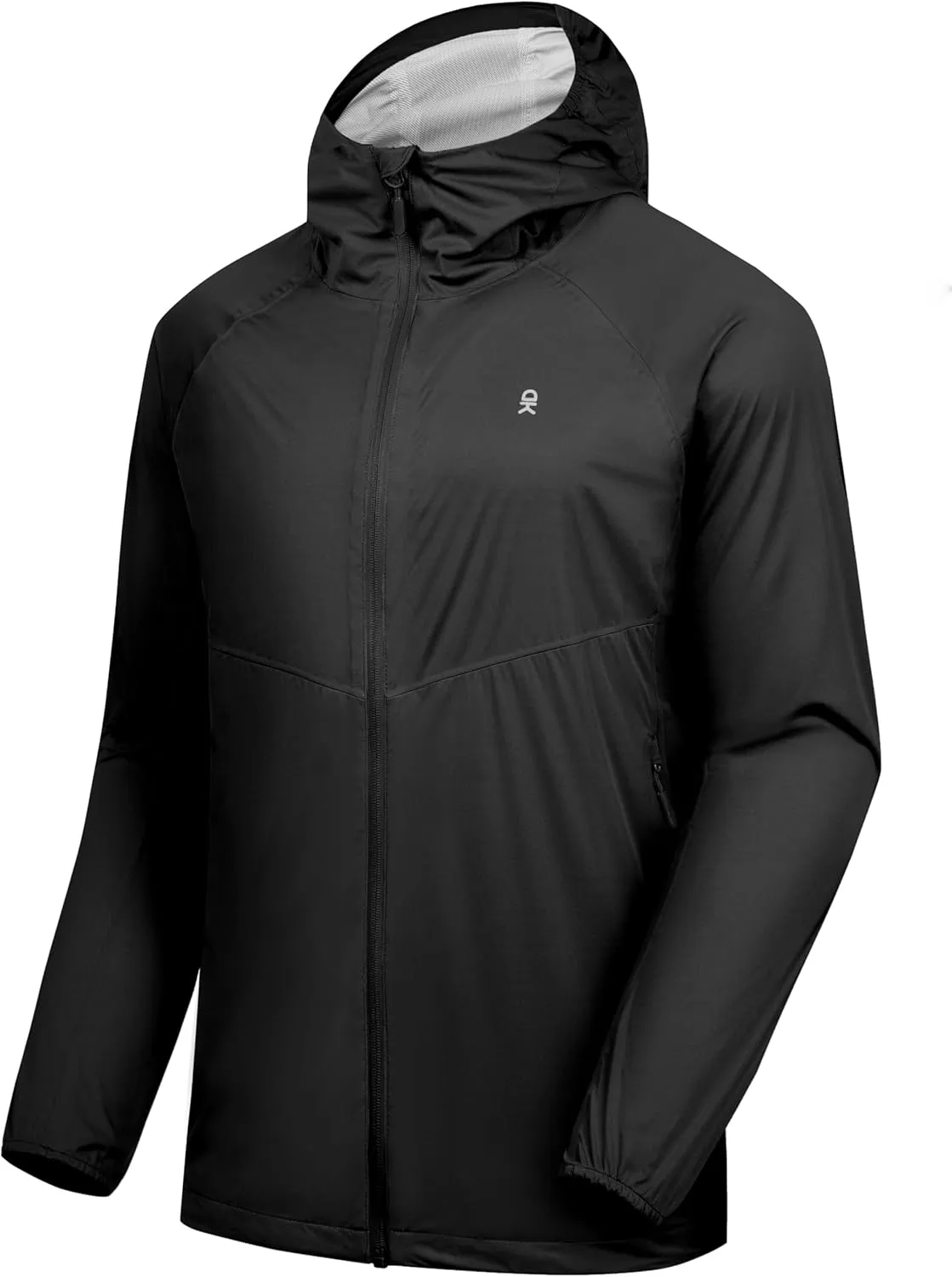 Little Donkey Andy Mens Ultra Light Rain Jacket, Stretch Waterproof Raincoat with Hood for Hiking, Running