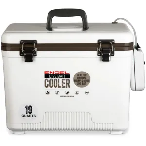 Live Bait Cooler/Air Pump/Accessories - White with Net 19