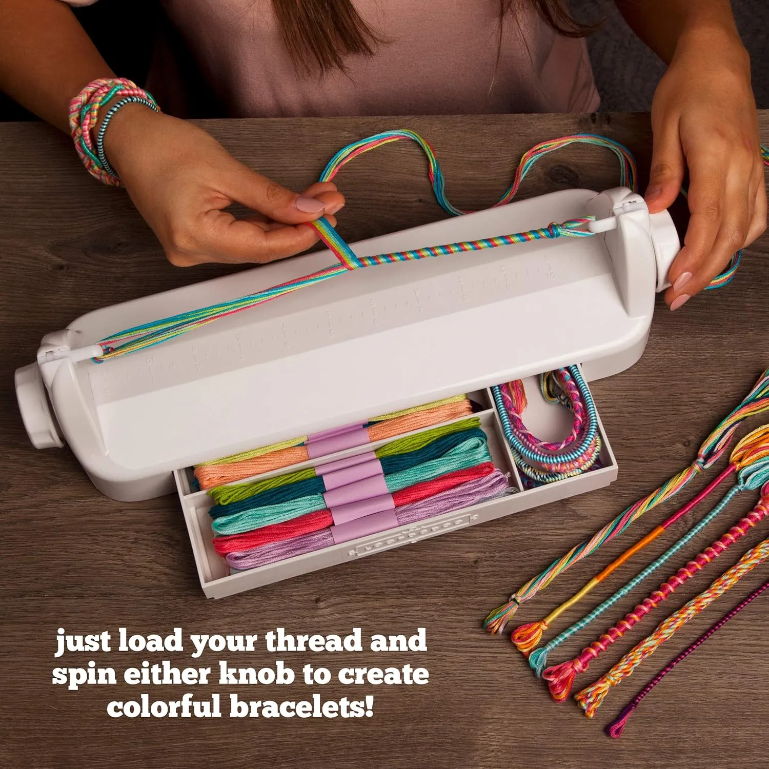 Loopdedoo DIY Friendship Bracelet Maker Kit for Kids - Make Bracelets in Minutes for Birthdays and Friendship Gifts - Award Winning Crafts Kit for Kids, Easy-to-Use, Loop Your Own Style, Aged 8 