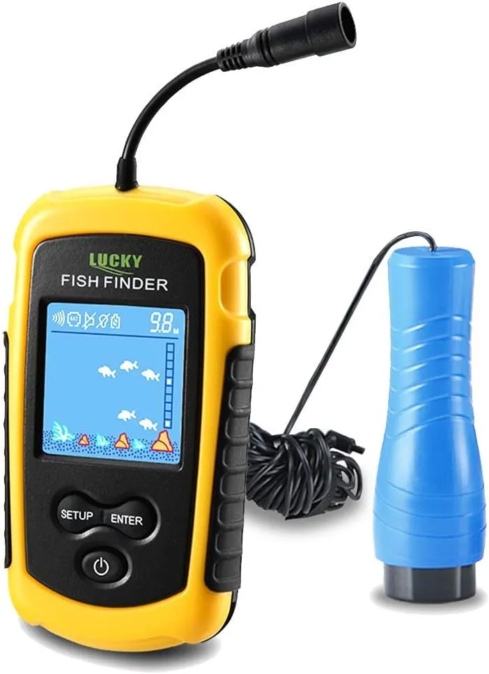 LUCKY Small Portable Fish Finder Kayak Sonar Handheld Fish Finders Ice Fishing Castable Depth Finder Boat Fisherman Gifts