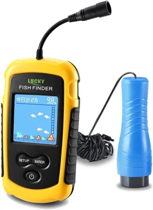 LUCKY Small Portable Fish Finder Kayak Sonar Handheld Fish Finders Ice Fishing Castable Depth Finder Boat Fisherman Gifts