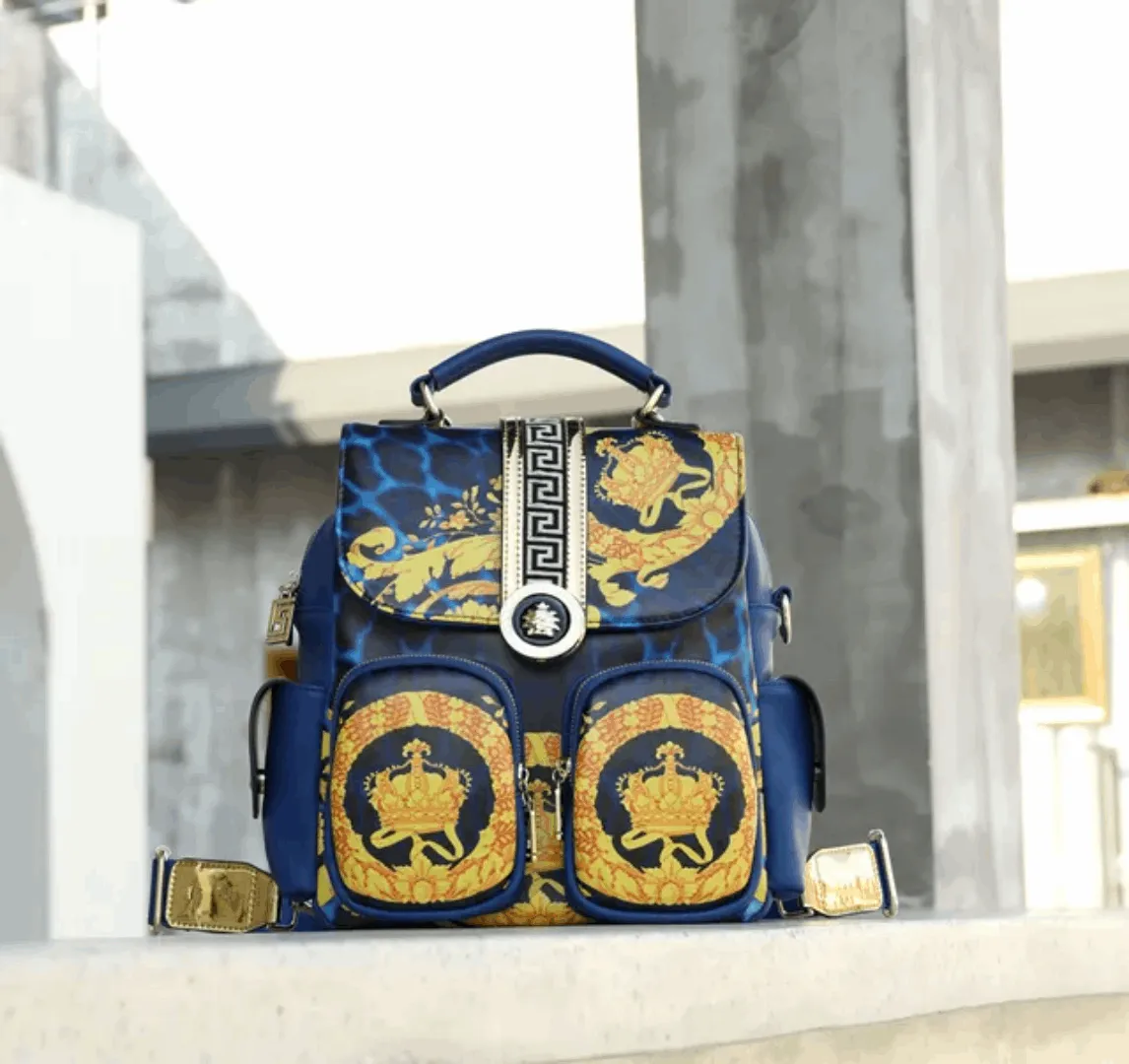 Luxury Designer Printed Backpack with Shoulder strap