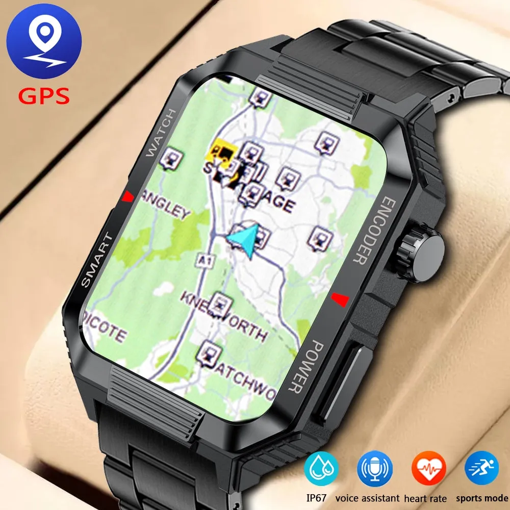 Luxury NFC GPS Smartwatch – 1.99" AMOLED Screen with Bluetooth Calling, 120  Sports Modes, Weather Data, and Waterproof Design for Outdoor Fitness and Daily Life