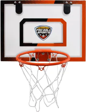 Maccabi Art - Over-The-Door Basketball Set - Clear Backboard, Easy Installation, and All-Inclusive Kit